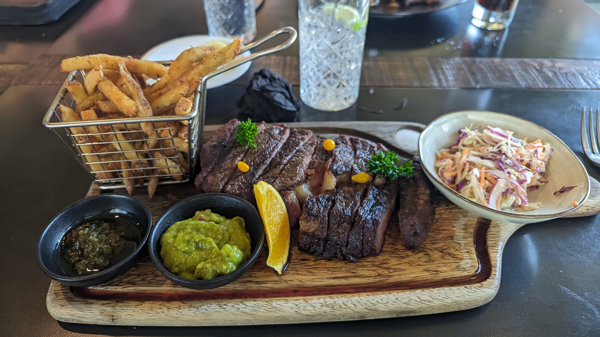 Steak frites façon Tierra de Fuego avec frites maison